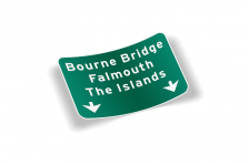 Bourne Bridge Approach Waterproof Vinyl Cape Cod Sticker